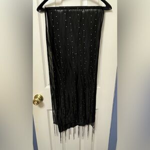 LAVELLO Black Scarf w/ Sequins
